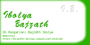 ibolya bajzath business card